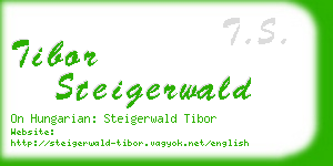 tibor steigerwald business card